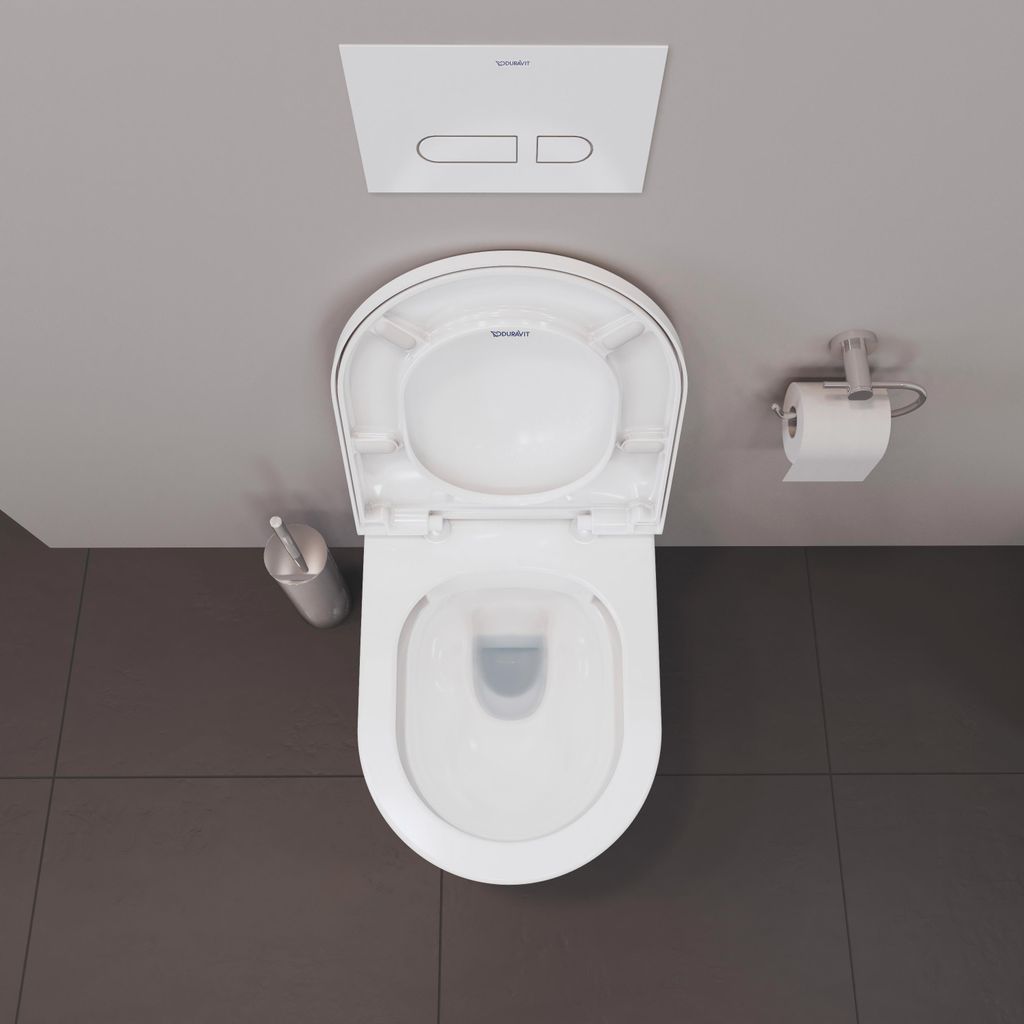 Duravit D-Neo Wand-WC, Tiefspüler, spülrandlos, Abgang: waagerecht, Durafix, 370x540x400mm, 2577090000