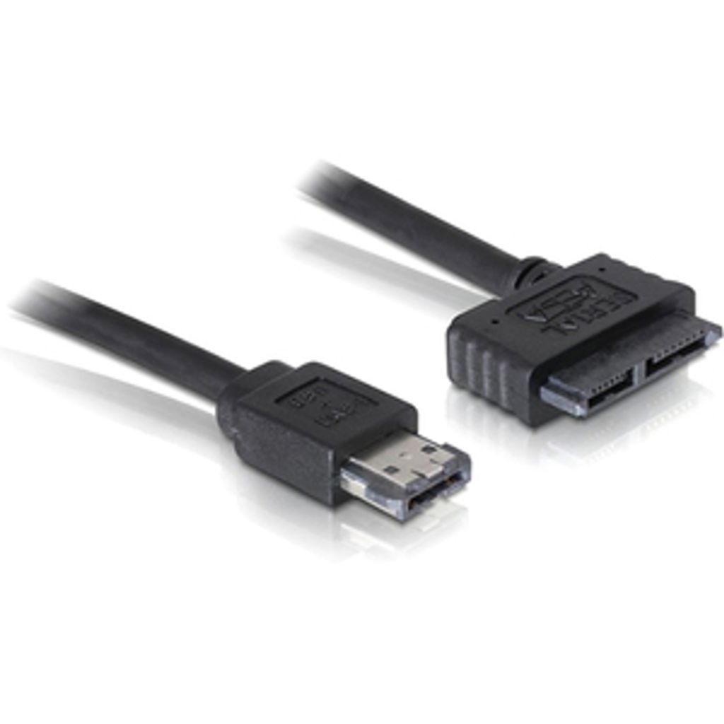 DeLOCK Cable eSATAp / Slimline SATA13pin, 0.5m, 0,5 m, Produktbild 