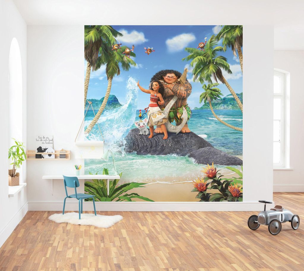 Komar Vlies Fototapete - Moana Beach - Größe: 250 x 280 cm (Breite x Höhe) - 5 Bahnen