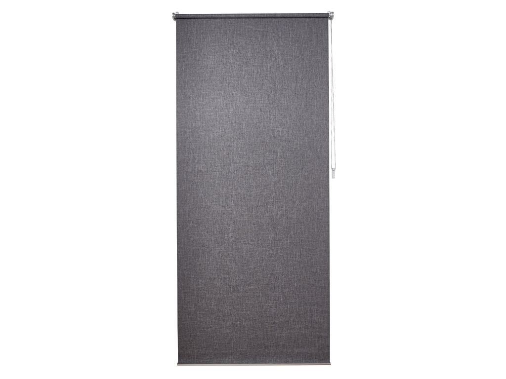 Fensterrollo Design Klemmfix ohne Bohren Farbe: Grau-Haptik, Größe: 75x150 cm