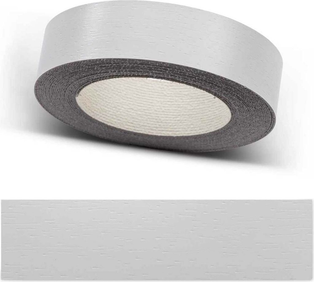 ben+camilla.com Kantenumleimer | Grau mit Holzpore 20 mm x 25 m | Sicherer, bequem, Profi Material