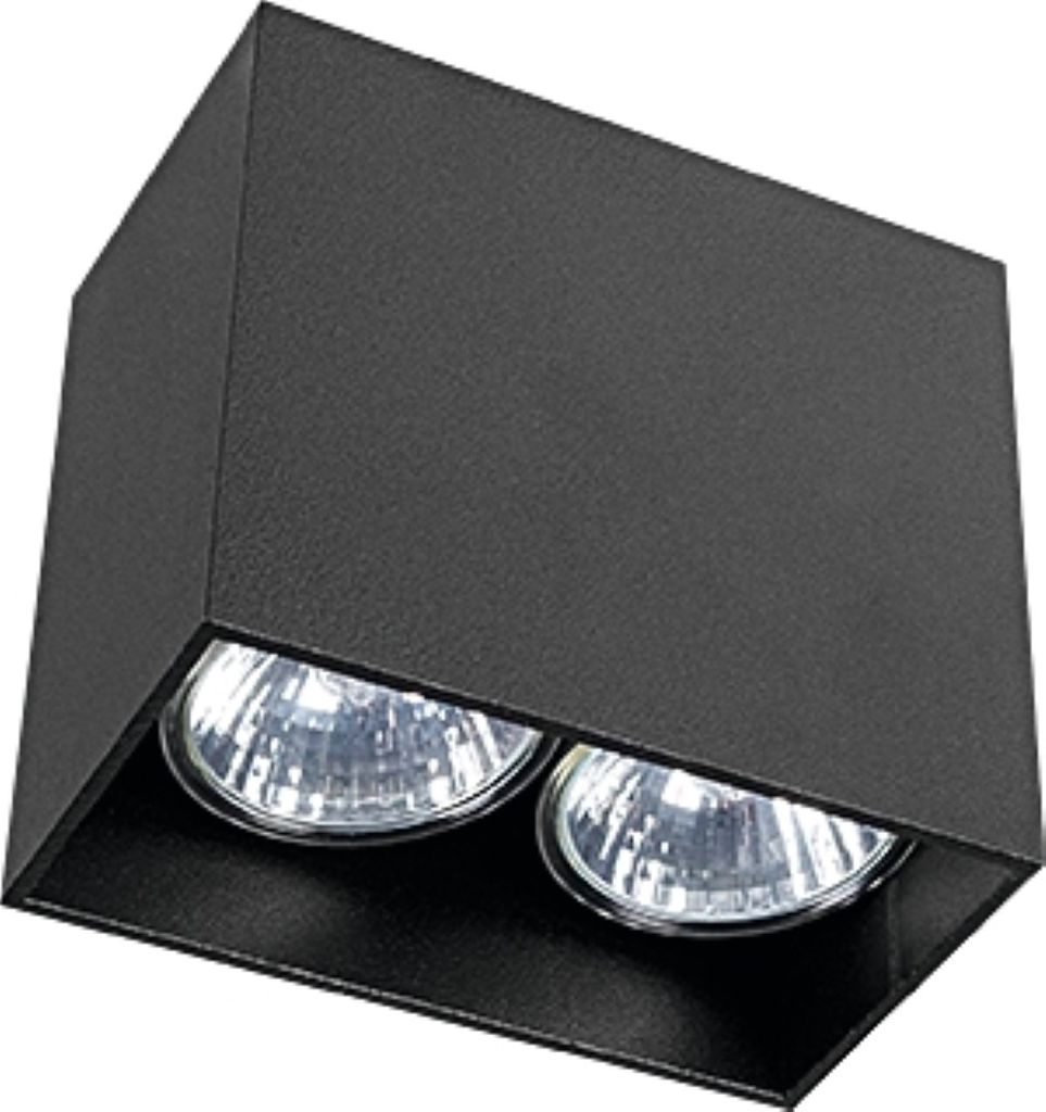 Nowodvorski Downlight Spot Gap Eckige Form Zweiflammig Schwarz Aluminium Gu10