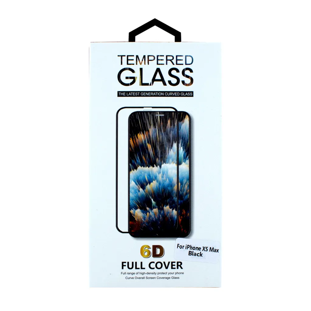 Protection écran iPhone XS Max verre blindé 6D ultra résistant noir