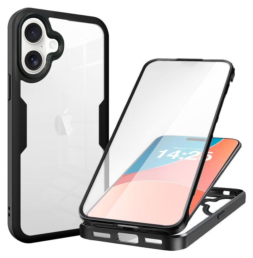 360 Grad Handyhülle für Apple iPhone 16 Full Cover Rundum Produktbild 