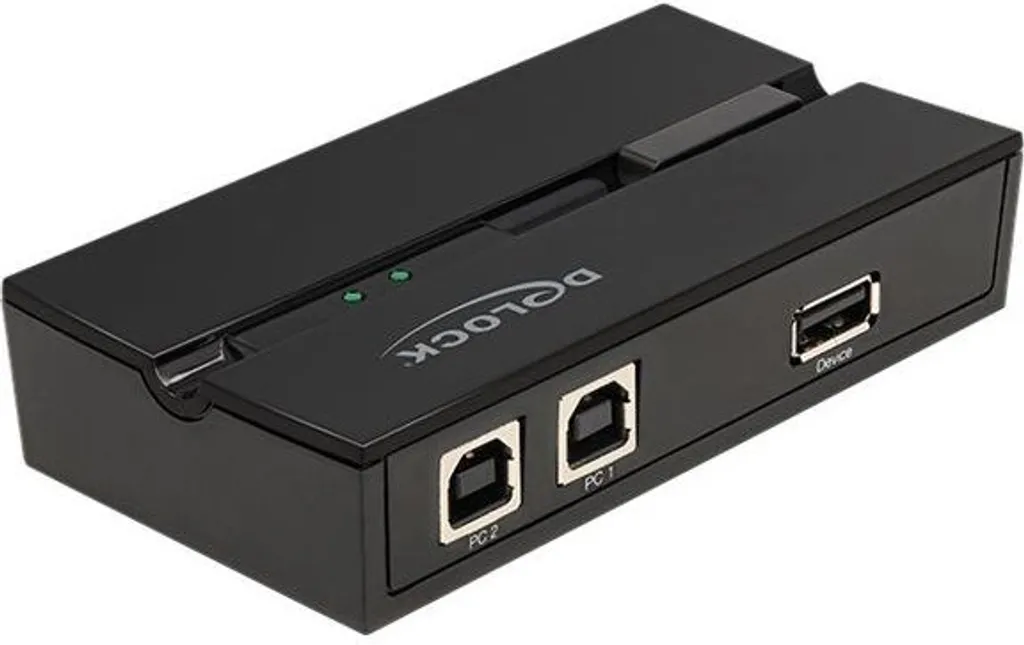 Switch USB 2.0 Delock per Condivisione Periferiche - Montaggio Fisso