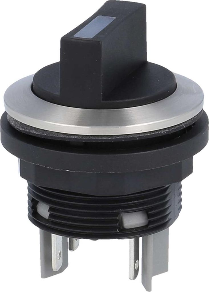 Georg Schlegel Wahlschalter tastend, 1Ö + 1S rund, SHORTRON Flachstecker 2,8mm x 0,8mm - 1 Stück