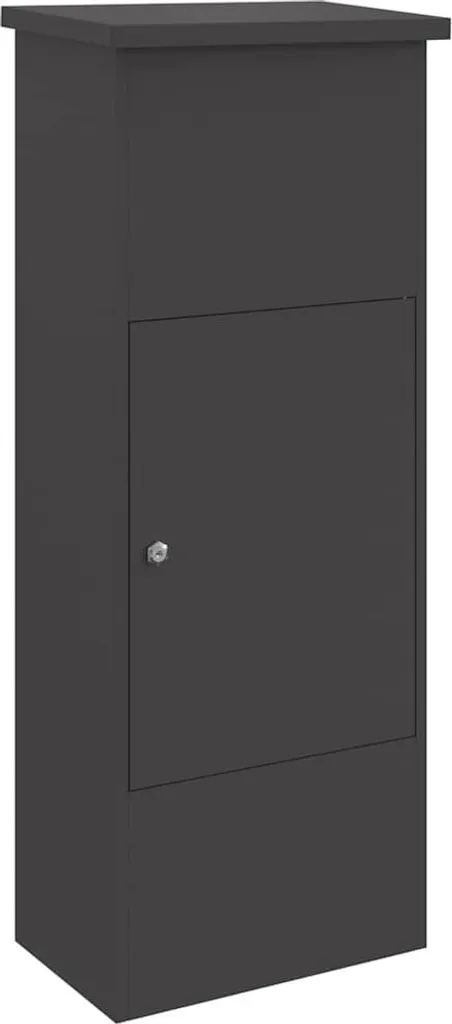 Boîte aux lettres colis noire en acier - Coffre de réception vertical