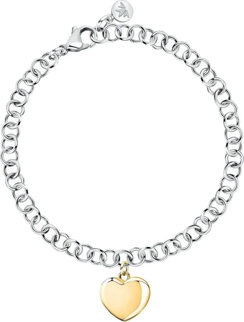 Bracelet cadeau femme cœur bicolore en acier pour toutes les occasions