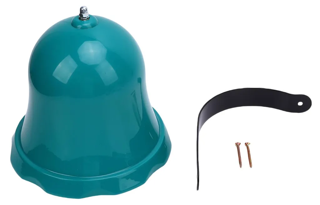 Cloche extérieure son clair et cristallin pour jeux de plein air cyan