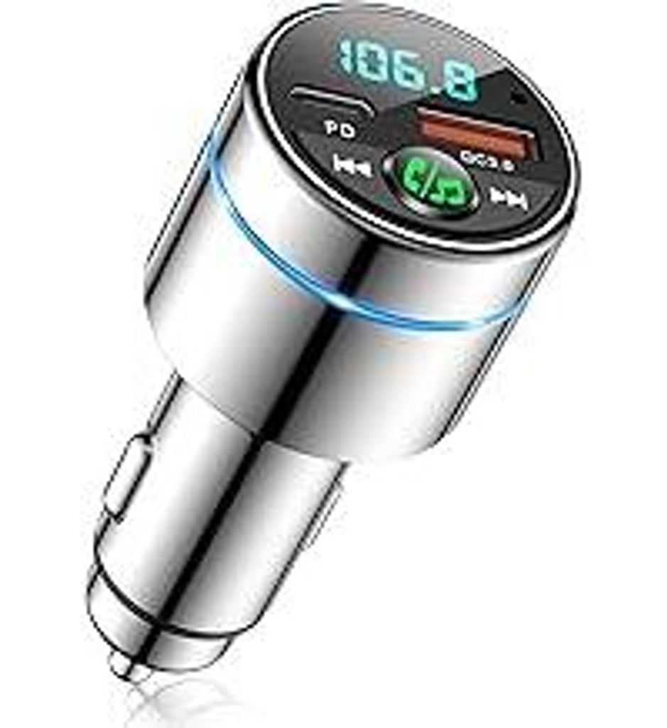 Mohard FM Transmitter Auto Bluetooth 5.3, Ganzmetall PD 30W & QC3.0 18W Schnelles Autoladegerät Zigarettenanzünder, KFZ Bluetooth Adapter Auto Fr...