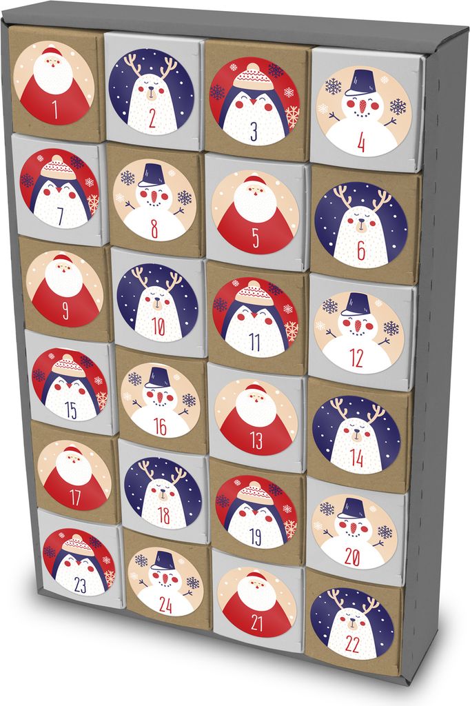 itenga SET Adventskalender zum Füllen Würfel 5cm (außen Produktbild 
