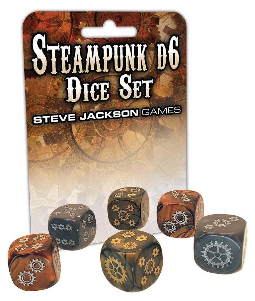 Steampunk D6 Dice Set - Würfelset - Steve Jackson Games