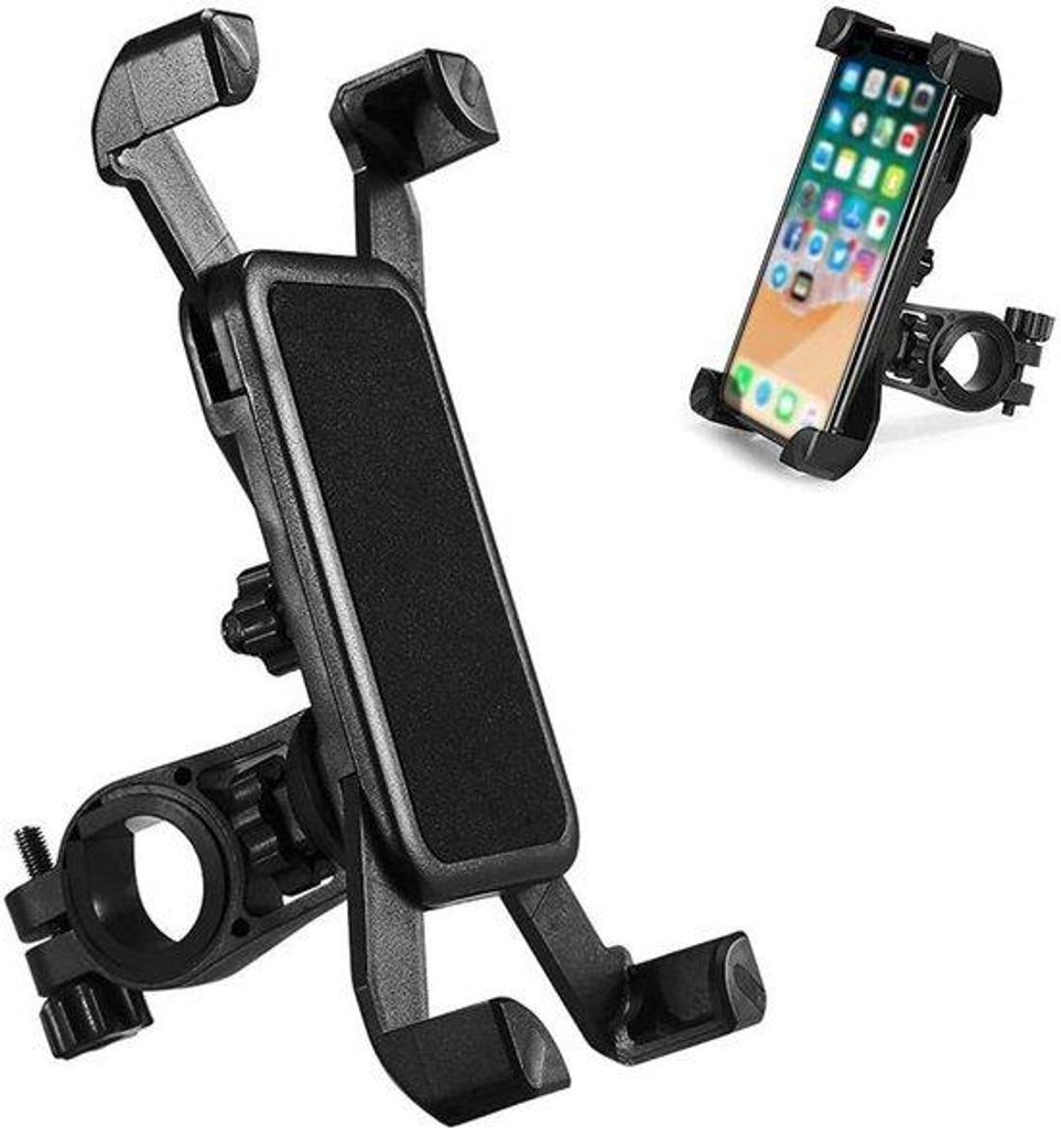 Fietstelefoonhouder - Universele 360° draaibare fietstelefoonhouder - Voor iPhones und Android-smartphones 4-6,5 Zoll - Schwarz
