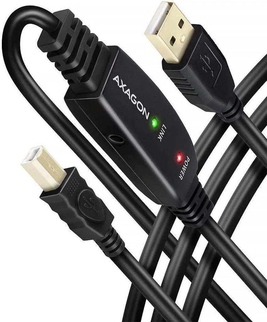 Câble USB 2.0 actif 20m AXAGON : fini les pertes de signal longue distance