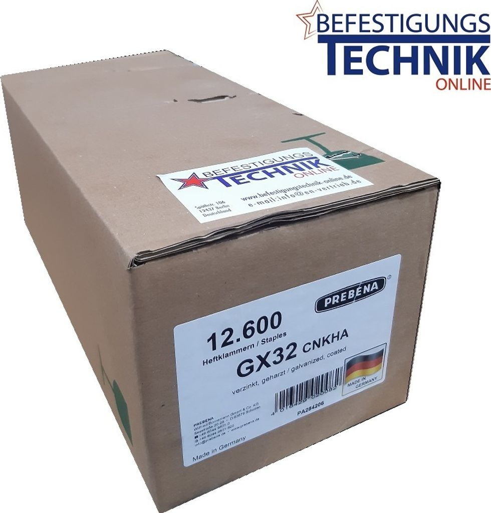 Prebena GX Klammern 32mm verzinkt Paslode S16 ZH-32 IM200/50 S200-S16 4200 S-16 12,6M KL-21 Pr