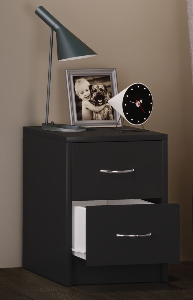 VCM Nachtschrank | Beistelltisch | Nachttisch | Maße ca. 40 x B. 35 x T. 35 cm - Boxal Mini