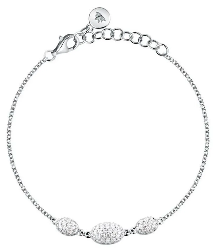 Gourmette Femme en Argent Morellato PAVE - Bracelet Maille Chic et Moderne