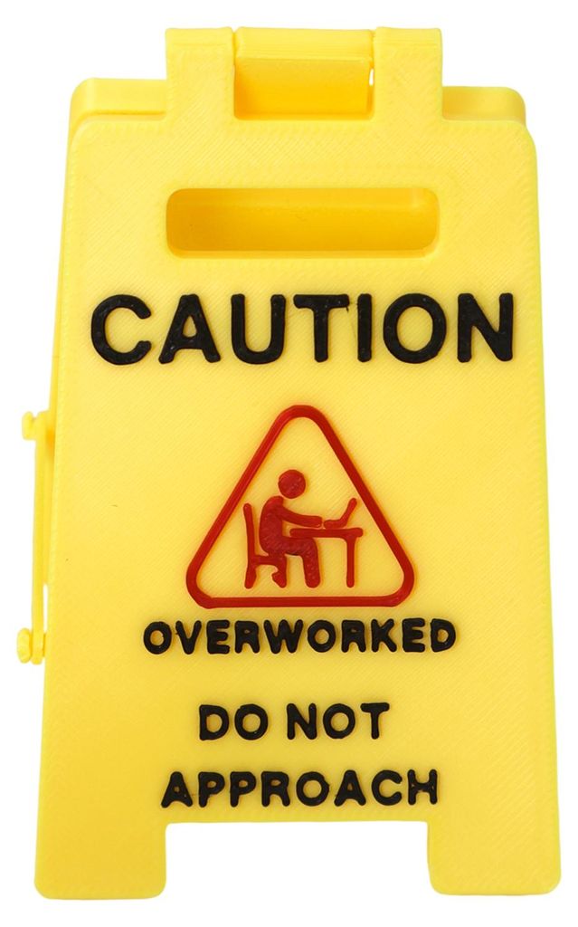 Vorsicht, überreizter Schreibtisch! Schild „Nicht nähern!“ Büroschreibtisch-Schild, Arbeitsplatz-Schild, Scherzartikel für Kollegen/Teammit...