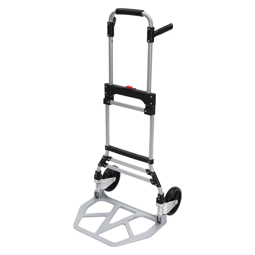 Chariot à bagages pliable 120kg robuste pour bureau et maison - Noir