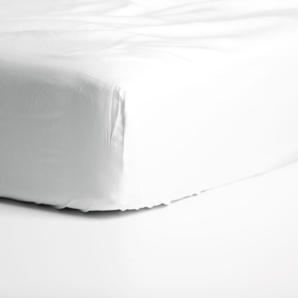 Cinderella Sundays - Spannbettlaken (bis 35 cm) - Satin - 90x200 cm - White