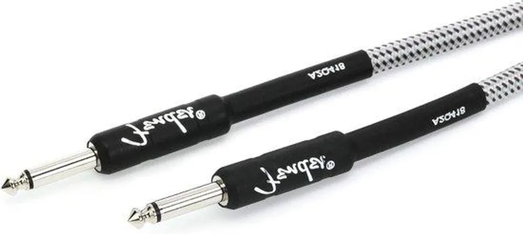 Câble guitare blanc 7,5m anti-nœuds et sans souffle pour signal pur Jack