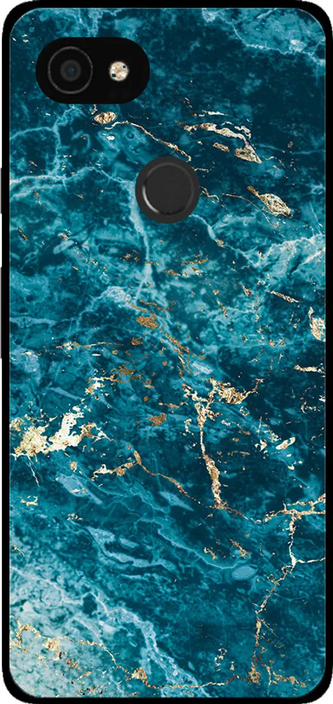 Backcover Google Pixel 3A XL Marmo Blu Oro - Smartphonica TPU Case