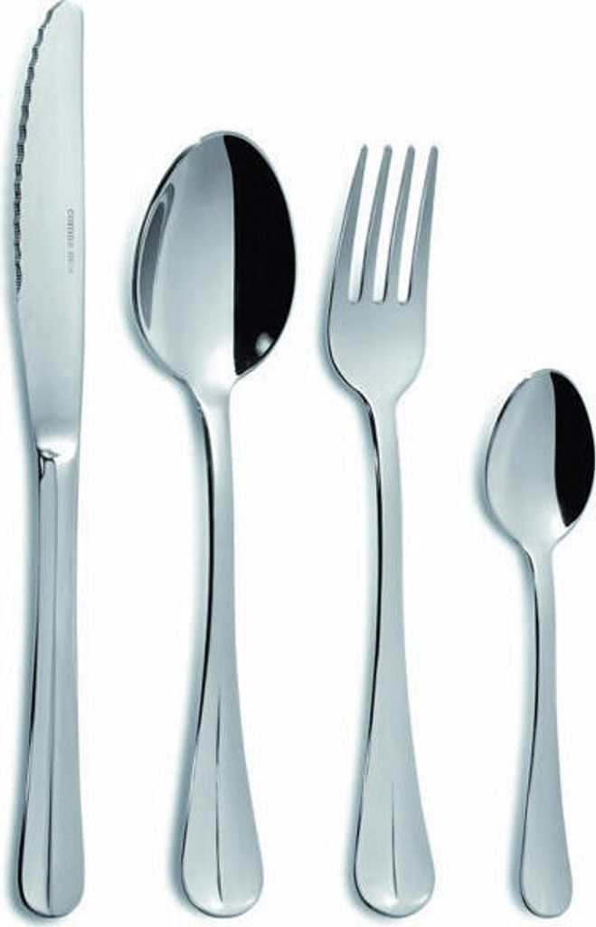 Comas Besteck-Set Baguette S 24-tlg., Tafelbesteck, Edelstahl 18/10, Silberfarben, 7121