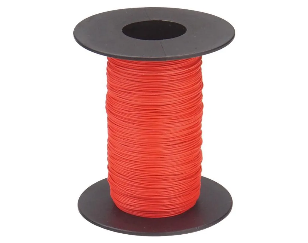 Fil de cuivre 0,04 mm² rouge en bobine de 100 m pour câblage de précision