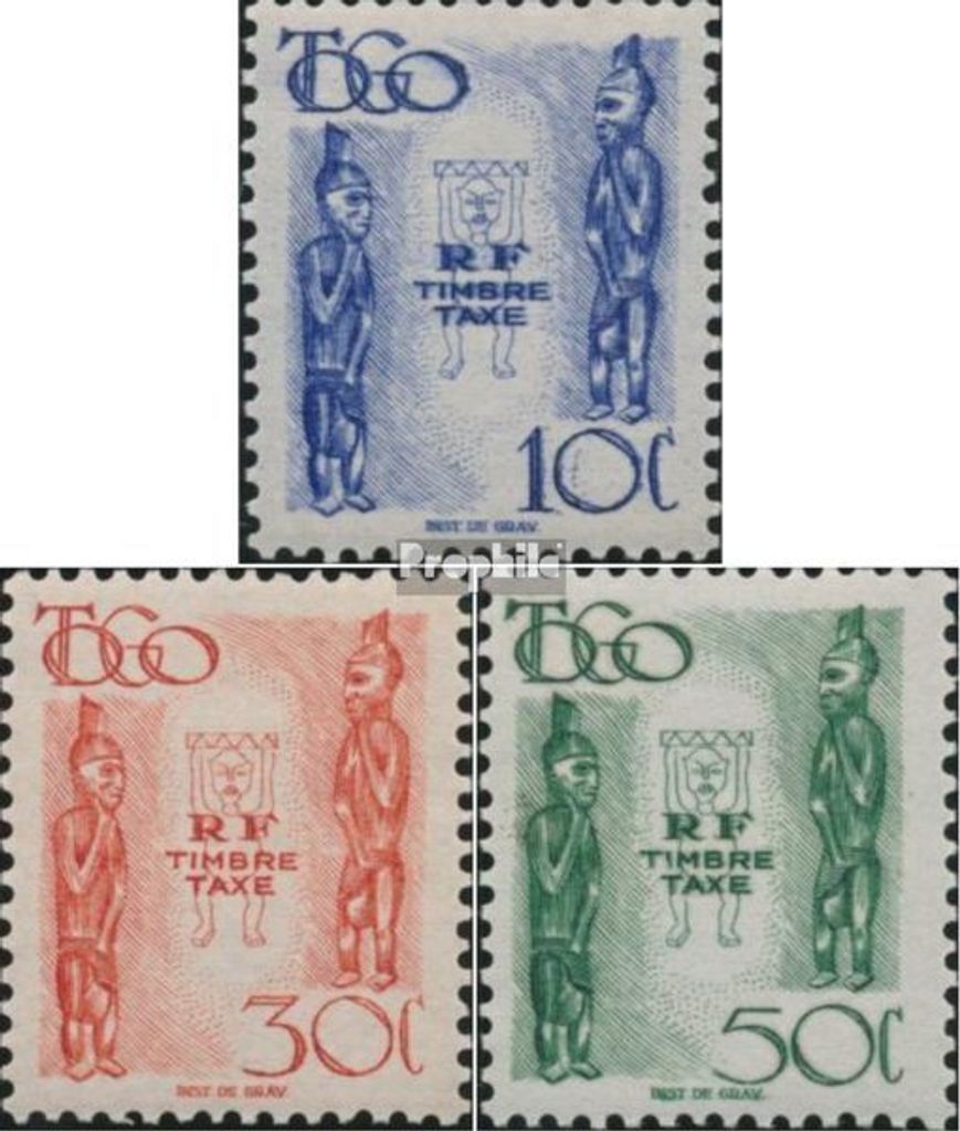 Briefmarken Togo 1947 Mi P38-P40 postfrisch Portomarken