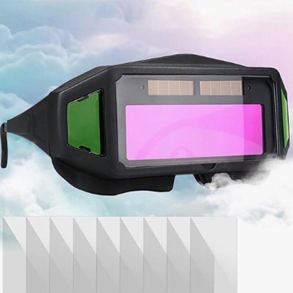Professionelle Schweißerbrille, automatische Schweißerbrille, blendfreie Schutzbrille für Schweißarbeiten (inkl. Kopfband)
