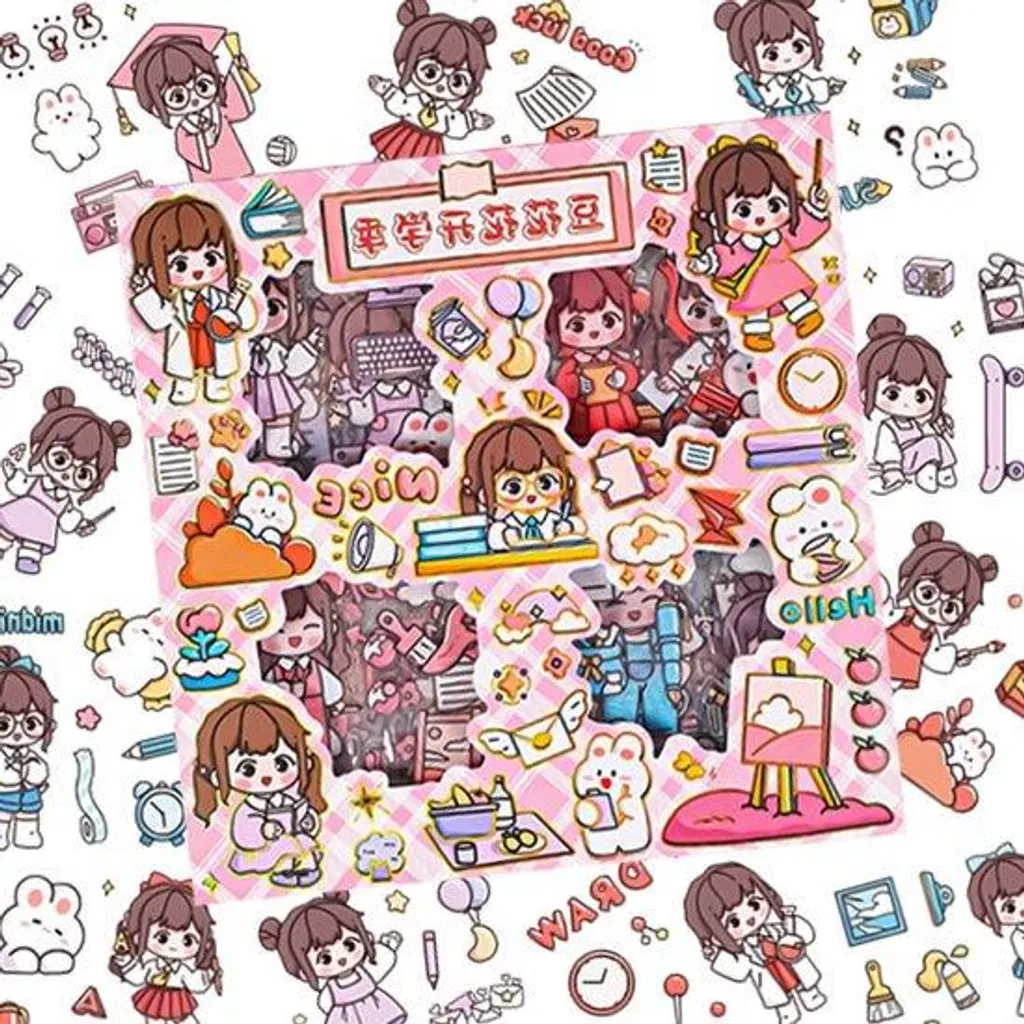 Stickers pour bricolage sans traces : lot de 100 autocollants animés