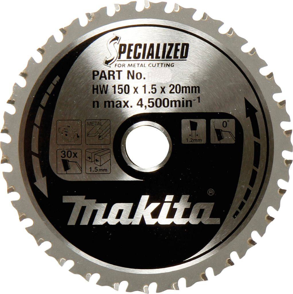 Makita SPECIALIZED Sägeblatt 150x20x52Z Alu Produktbild 