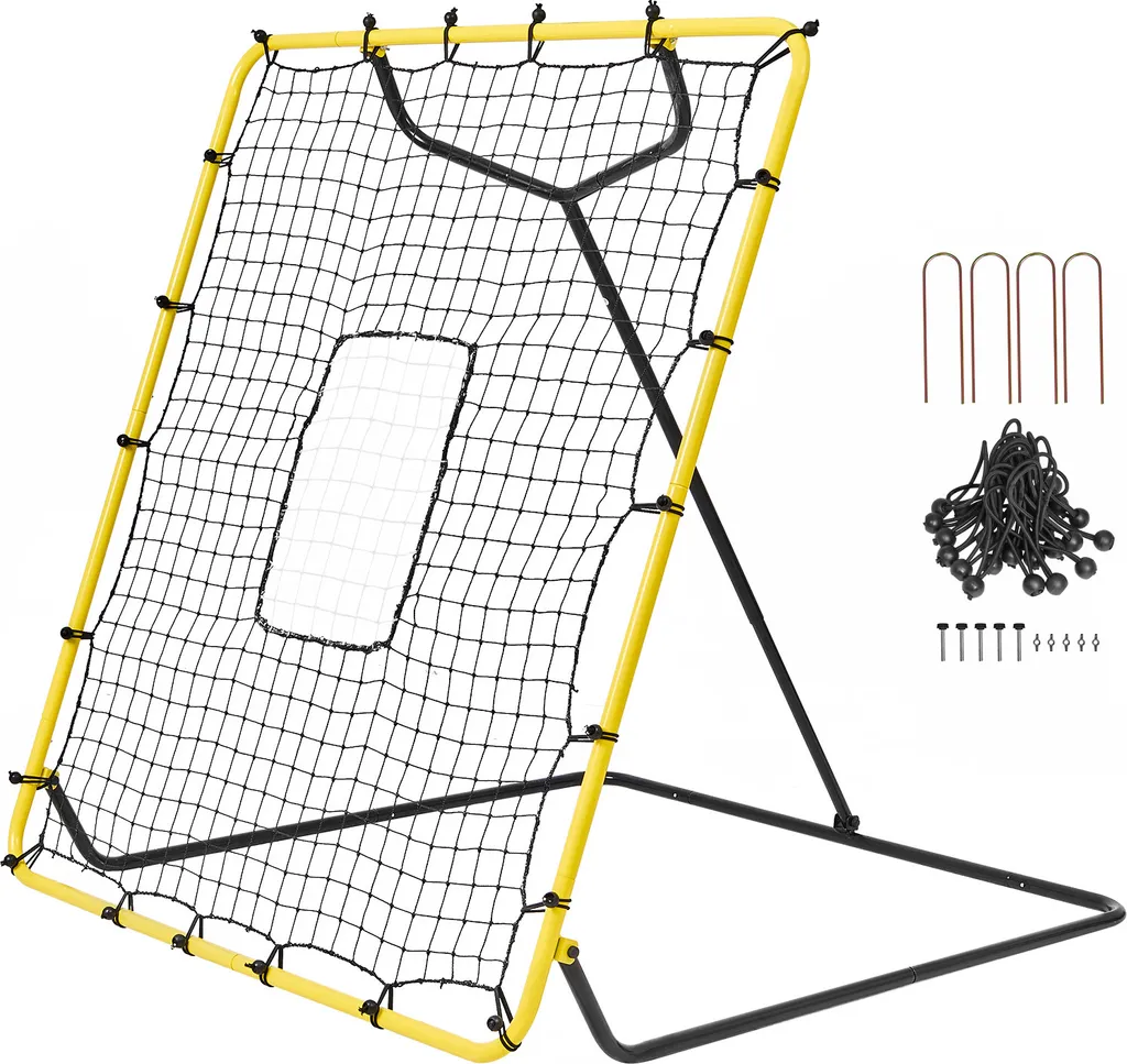 Filet de rebond baseball réglable avec 4 angles de retour de balle