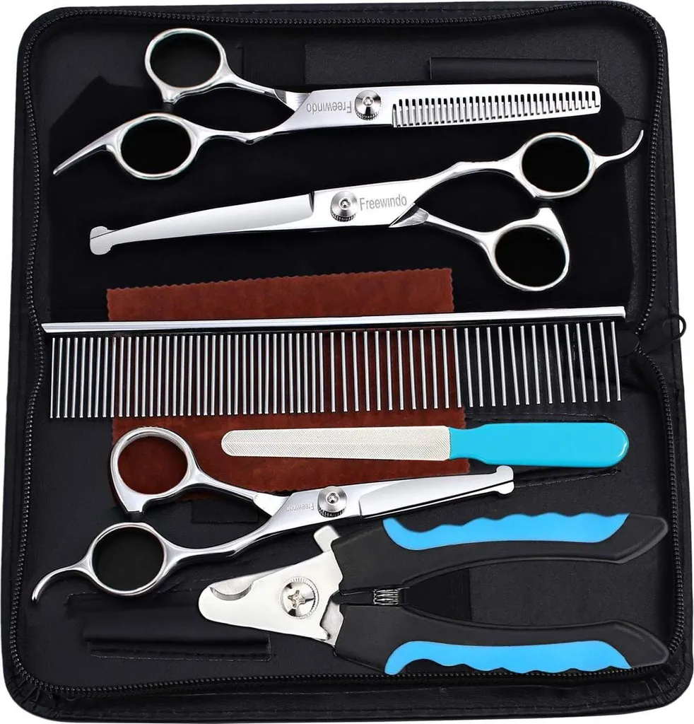 Kit complet de toilettage canin corps et pattes avec coupe-ongles
