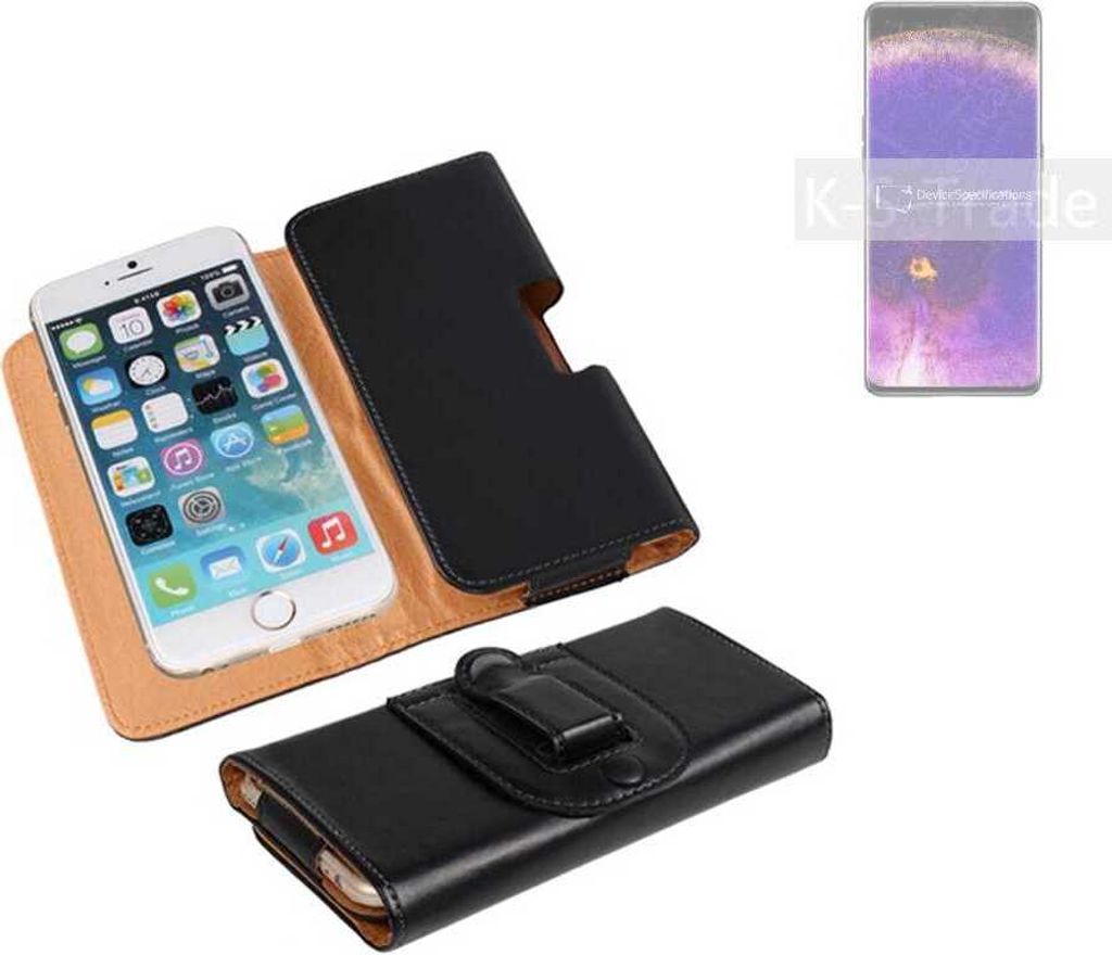 K-S-Trade Schützhülle Handyhülle kompatibel mit Oppo Find X5 Holster Gürtel Tasche Schutzhülle Handy-Tasche Smartphone Case Seitentasche schwarz