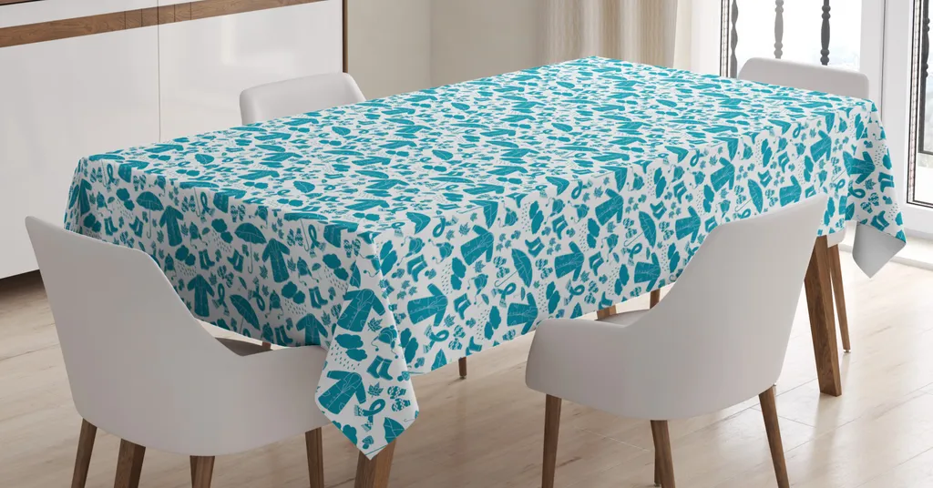Tovaglia Invernale ABAKUHAUS 140x240: Design Turchese e Qualità