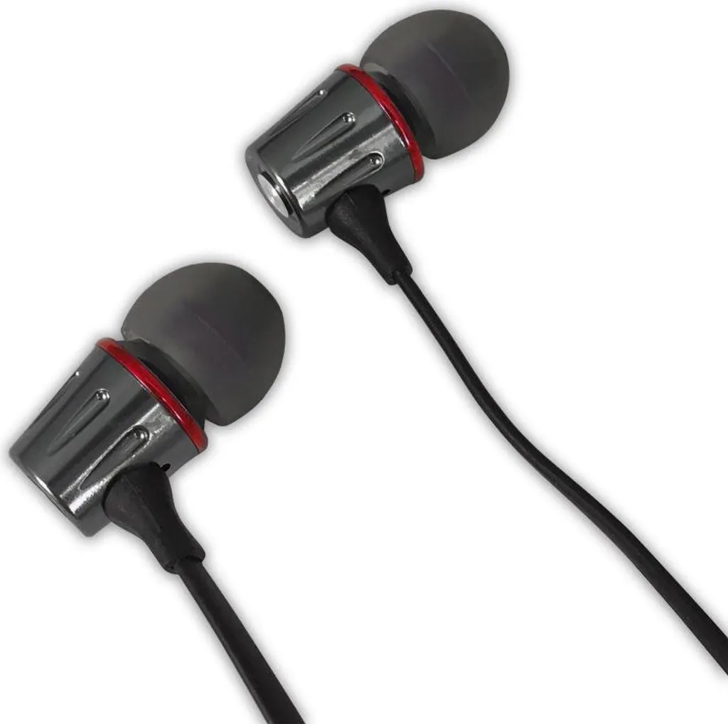 Auricolari Esperanza in metallo con microfono Eh203 Grphite/Rosso