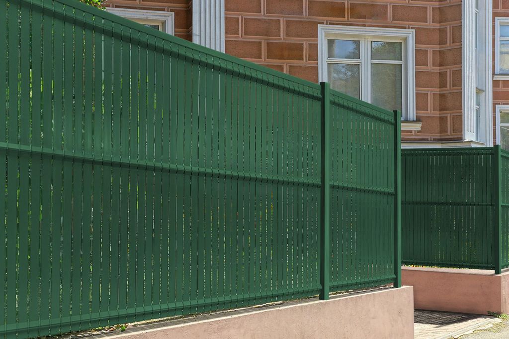 PVC-Sichtschutzlamellen-Set 4m CINTO H.170cm grün - Komplettset