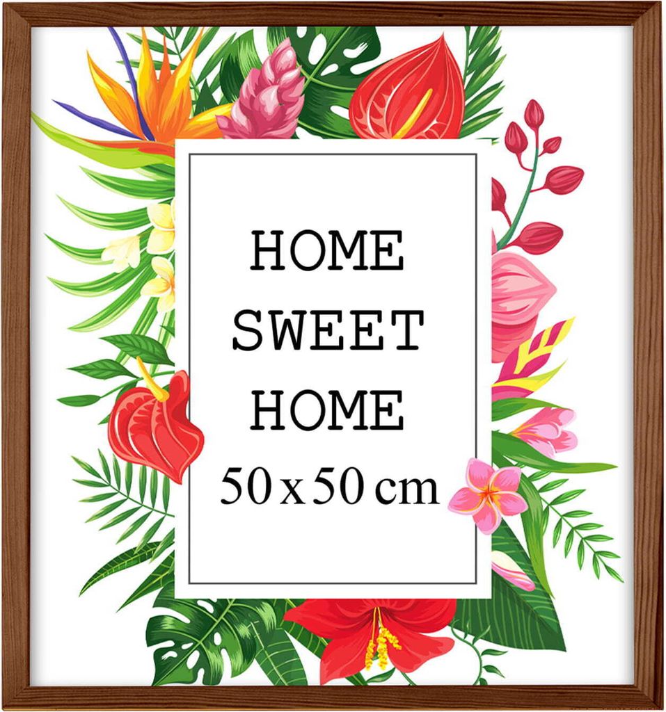 MG Design obrazový rám 50 x 50 cm - farba hnedá, z dreva, s Obrázok produktu 