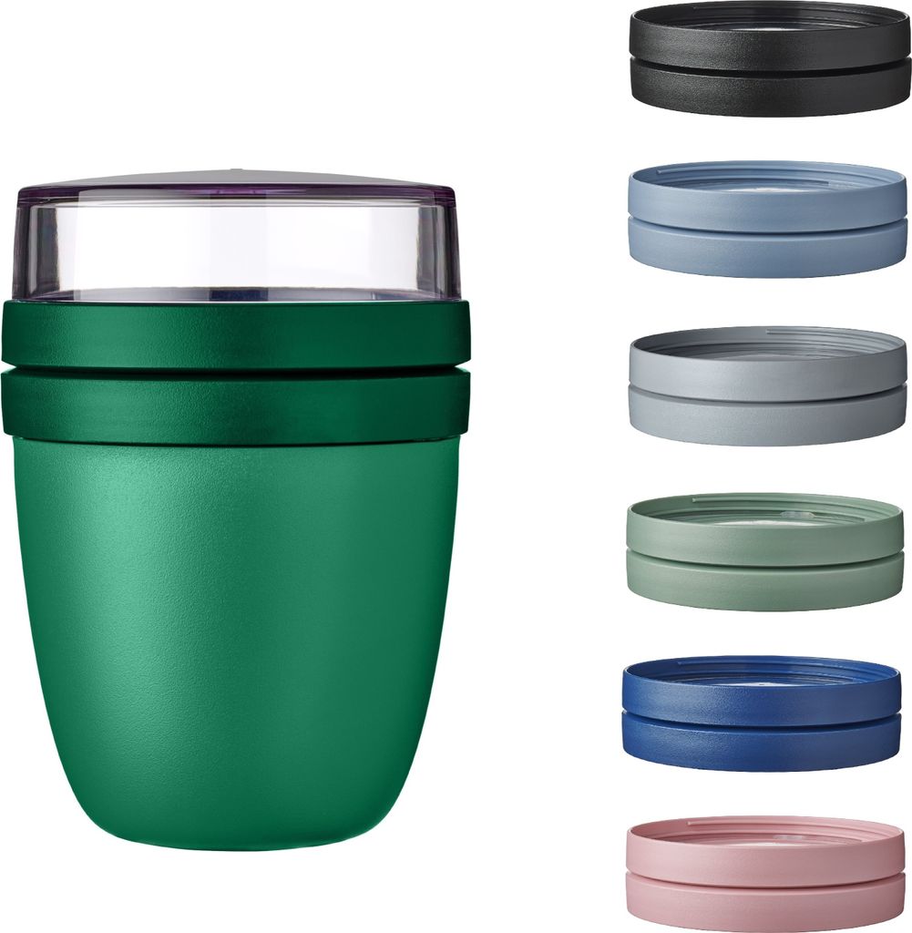Mepal | Lunchpot Vario Ellipse | erstelle dir deinen Lunchpot wie er dir gefällt | Praktischer Müslibecher | Geeignet für Tiefkühler, Mikrowell...