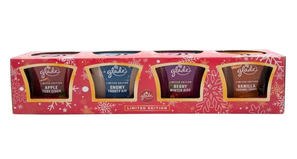 Glade Duftkerzen Geschenkset Kerzen Glase 4 Teilig Wohnduft Duftkerzen Set