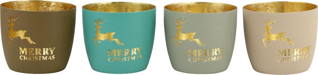 Hoff Interieur GmbH & Co. KG Hirsch mehrf. Windlicht sortiert 9cm (1 Stück)