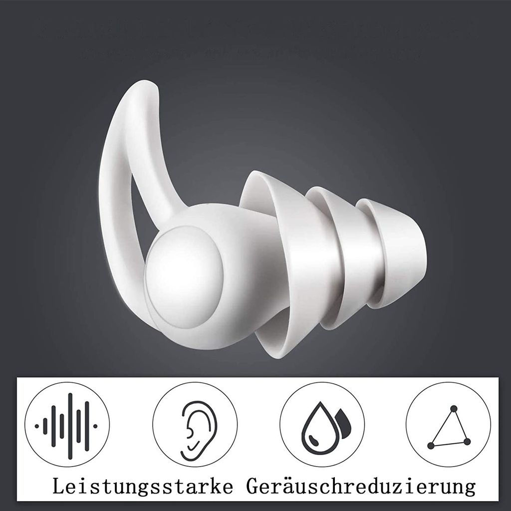 Silikon Ohrstöpsel Gehörschutzstöpsel Lärmschutz Gehörschutz für Studie Schlafen 