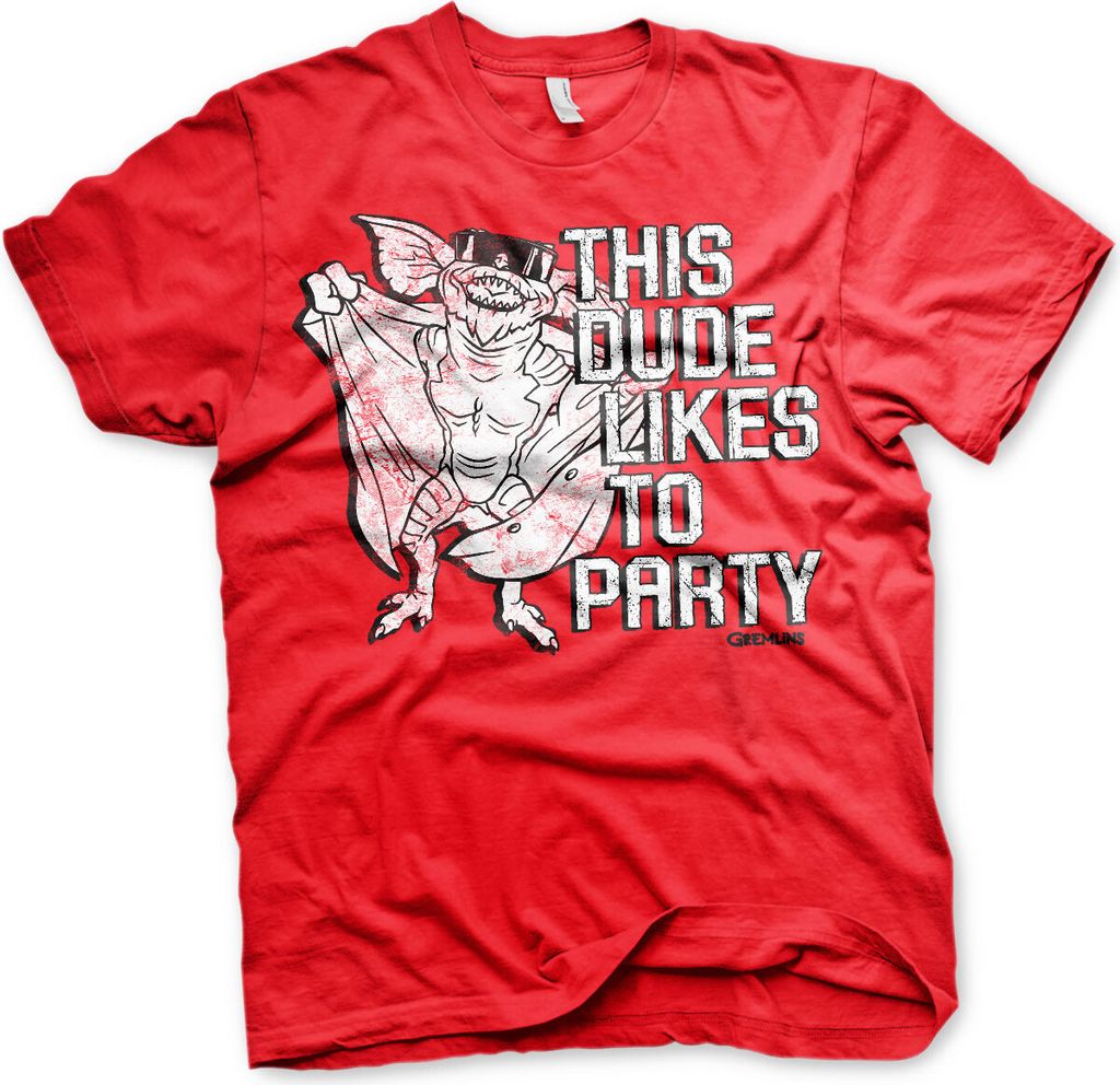 This Dude Likes To Party T-Shirt - Large - Red