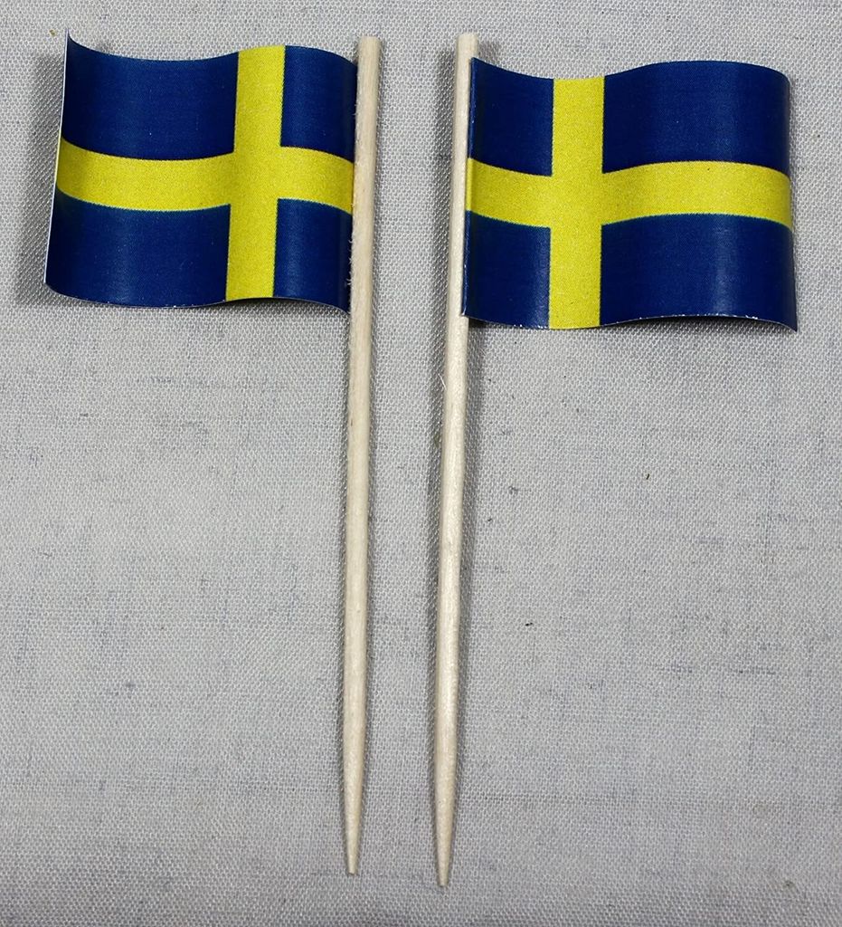 Party-Picker Flagge Schweden Papierfähnchen in Produktbild 