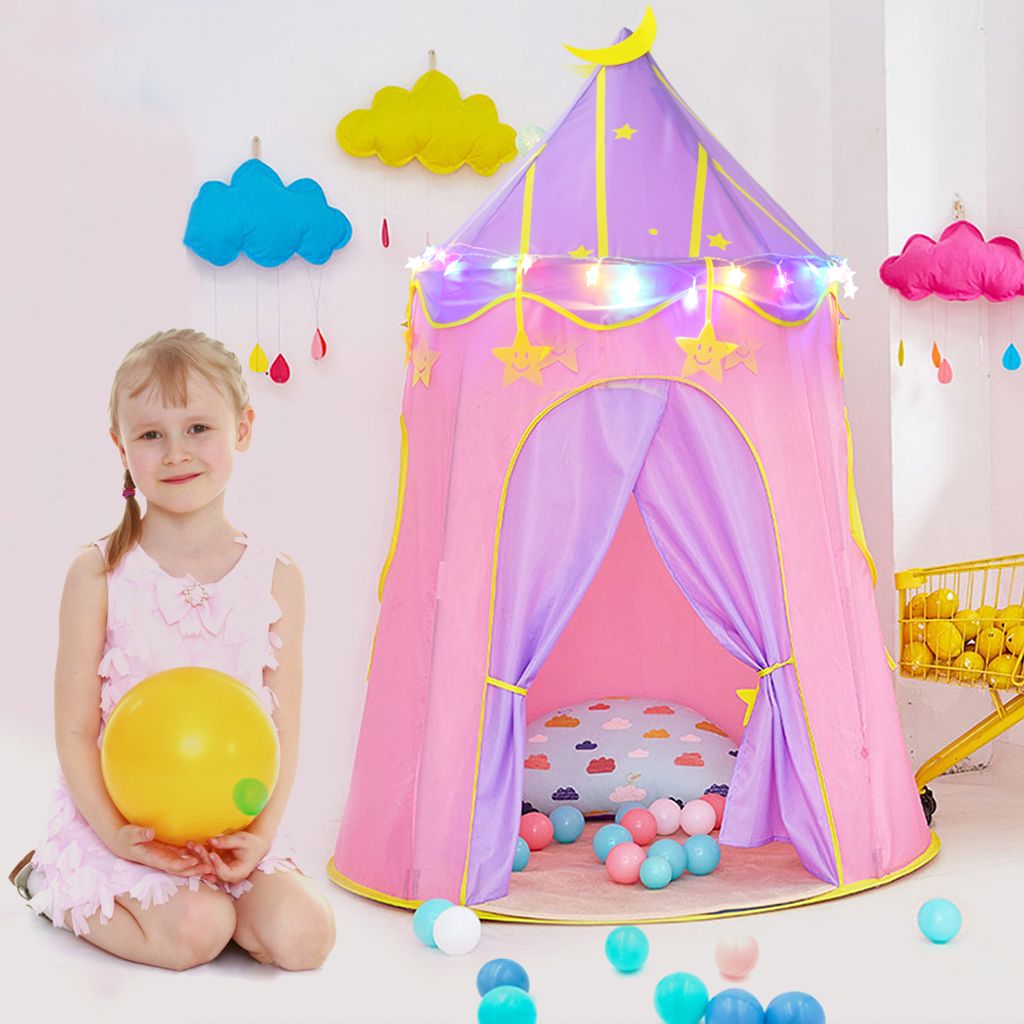 135cm Kinderzelt Babyzelt Spielhaus Spielzelt Prinzessin Spielhöhle Geschenk 