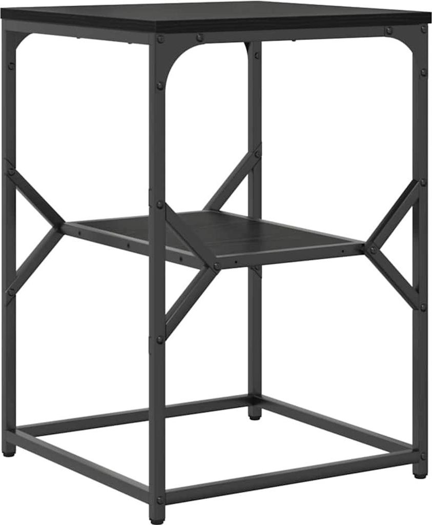 Beistelltisch Schwarz Eichen-Optik 41 x 40 x 60 cm