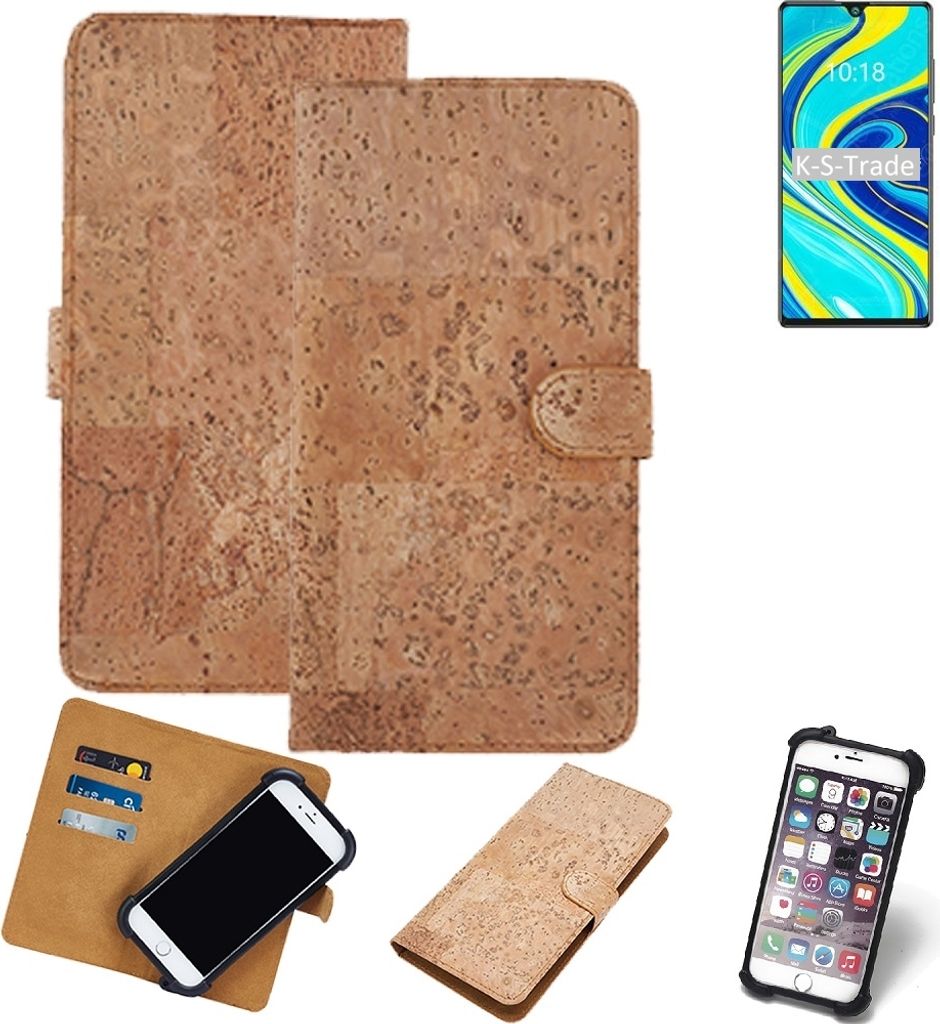 K-S-Trade Hülle kompatibel mit Cubot P40 Kork Handyhülle Cover Schutzhülle TPU Case Bumper in Hellbraun, (1x)