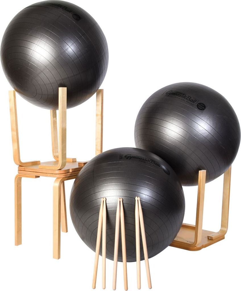3er Drum it Fitness Kombi: Original Pezziball MAXAFE und Hocker 45cm