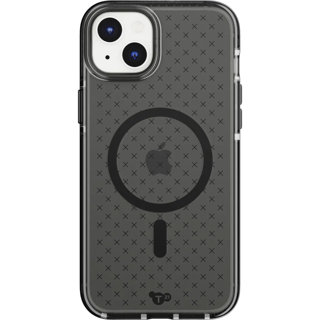 Coque Tech21 EvoCheck MagSafe pour iPhone 15 Plus Noir Fumé Antichoc